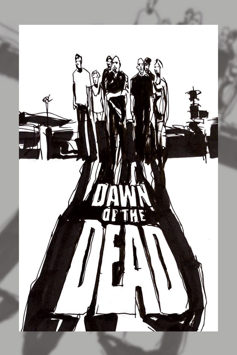 DAWN/SHAUN OF THE DEAD Mondo poster sketch – Art of Jock