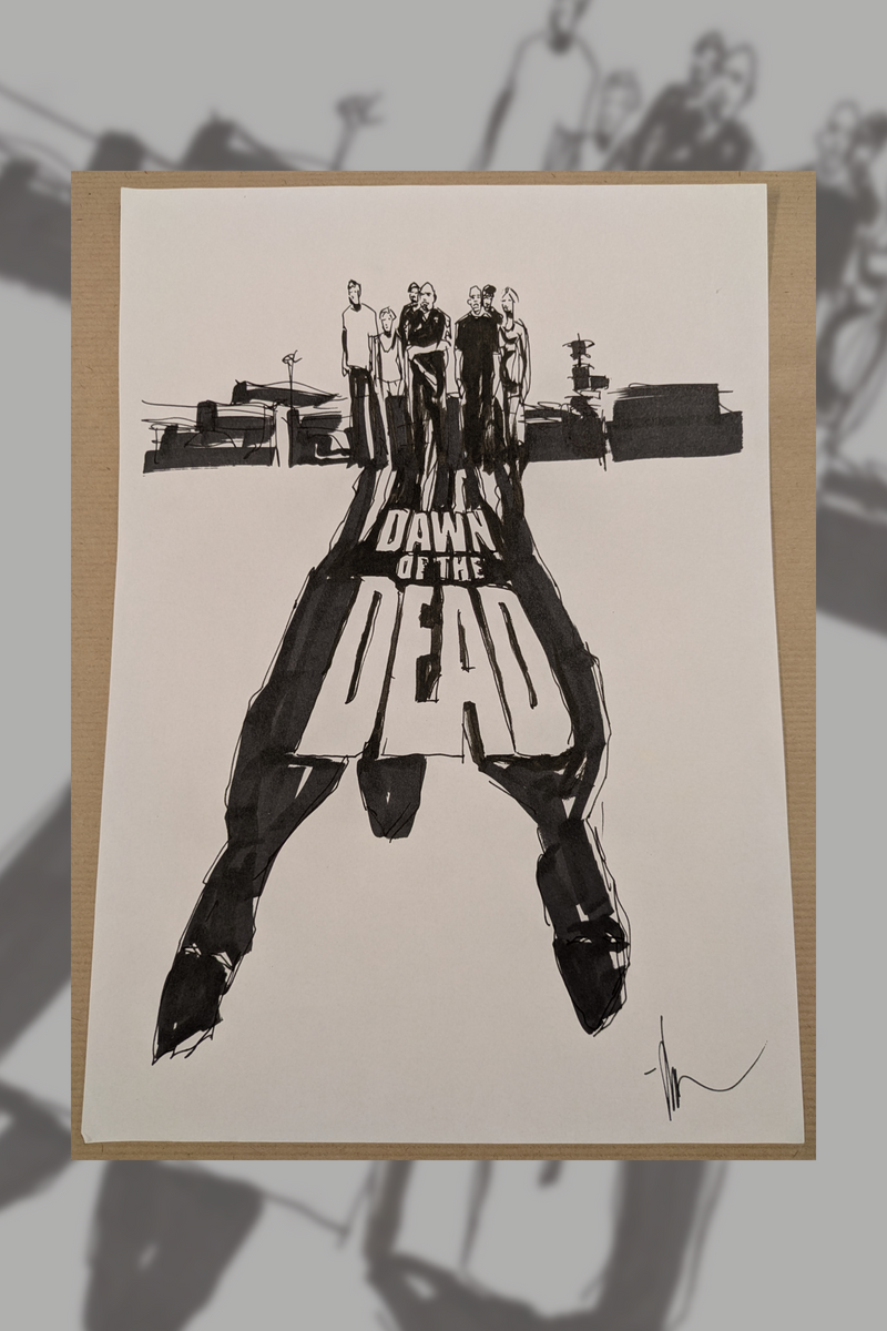 DAWN/SHAUN OF THE DEAD Mondo poster sketch – Art of Jock