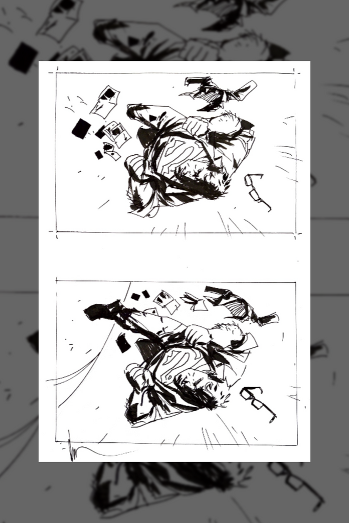 Working Drawing for Action Comics #1000