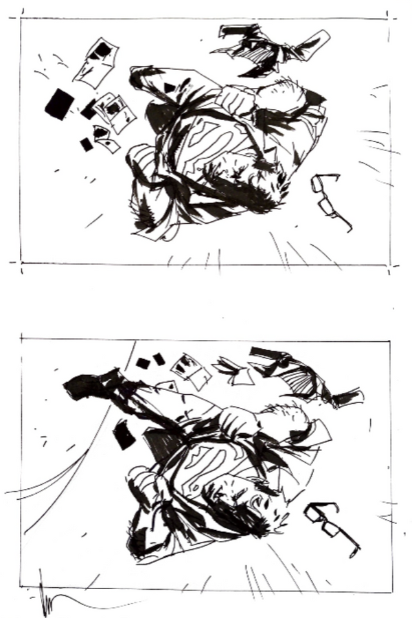 Working Drawing for Action Comics #1000