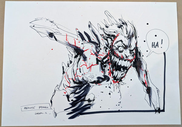 Absolute Batman #15 – Absolute Joker Concept Drawing – Original Art by Jock