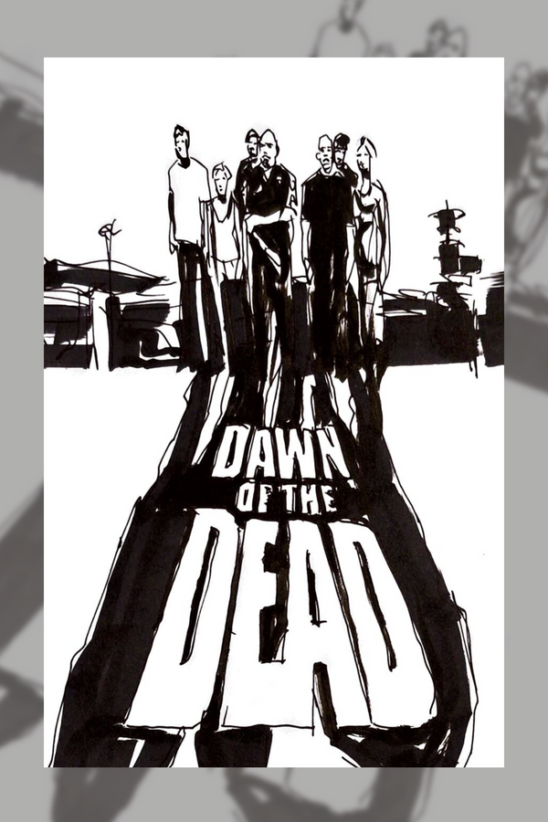 DAWN/SHAUN OF THE DEAD Mondo poster sketch