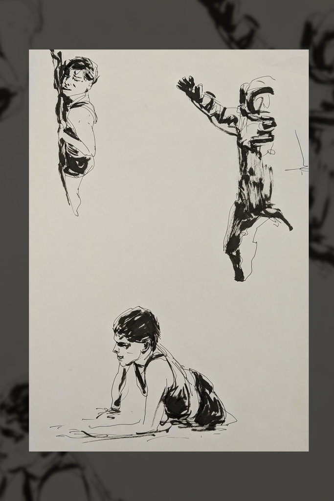 GRAVITY - Original ink character studies - Mondo (2)