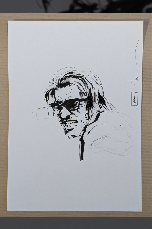 HEAT 'Val Kilmer' - Working drawing for Heat poster