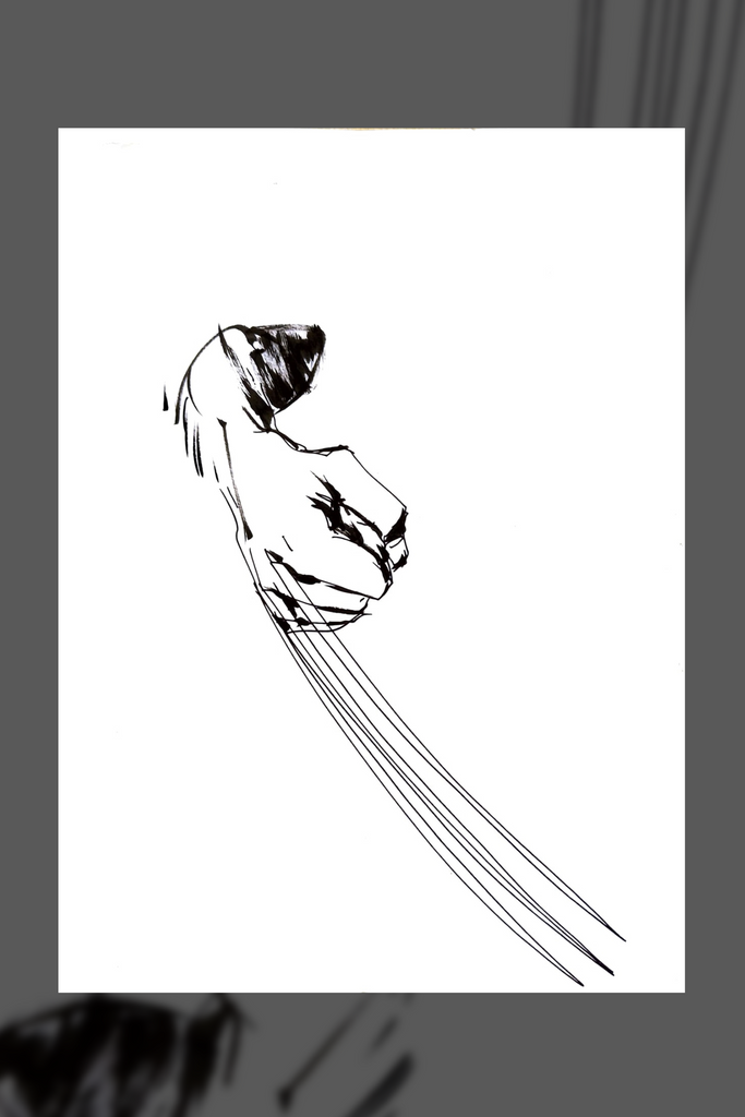 WOLVERINE MAX:  Working Sketch (Claws)