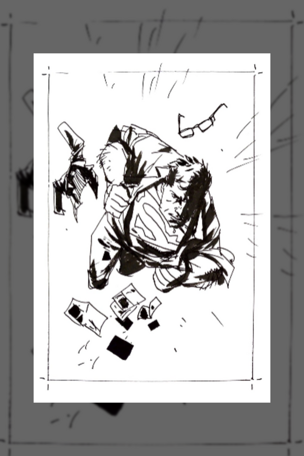 Working Drawing for Action Comics #1000