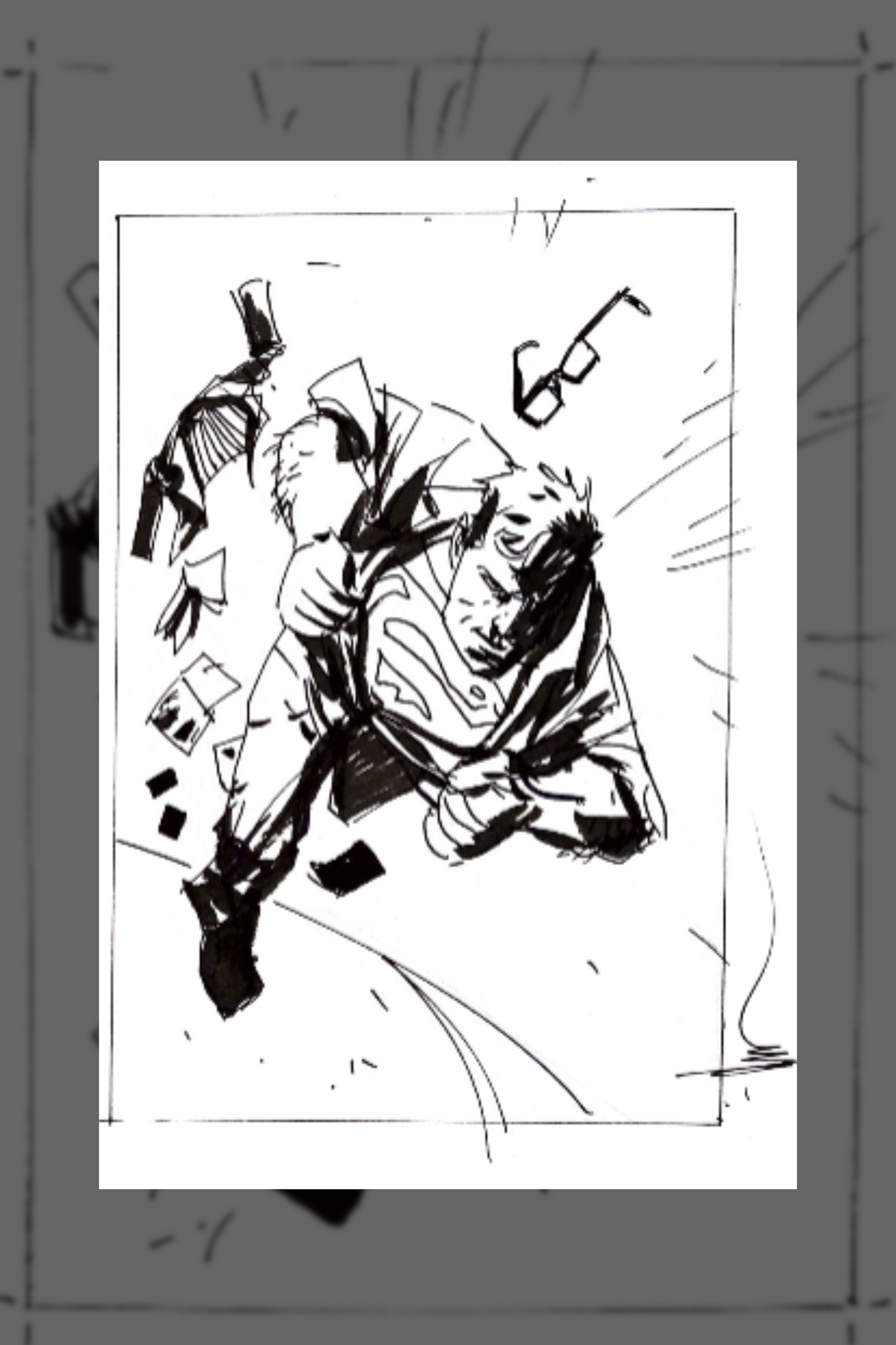 Working Drawing for Action Comics #1000 – Art of Jock